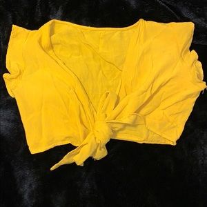Tie front crop top